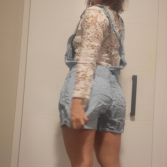 Used Bluenotes denim shirt overalls size Medium - Picture 4 of 4